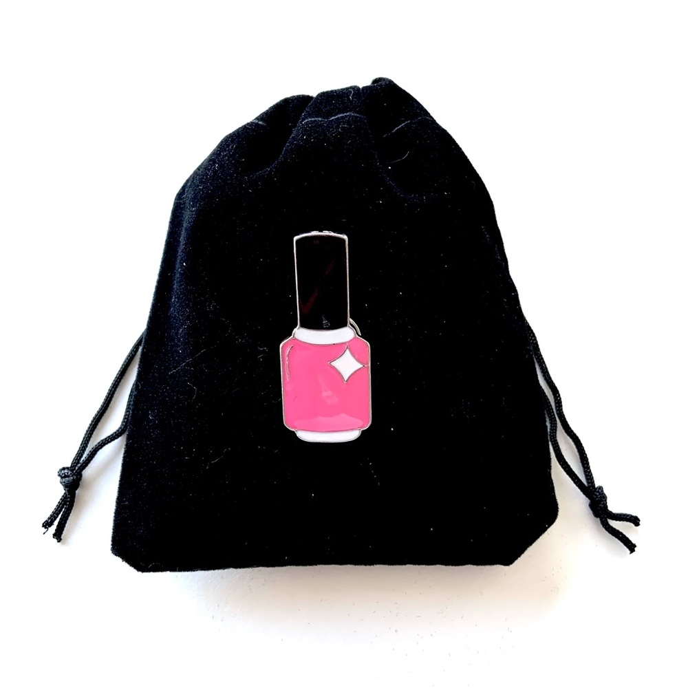 3/$15💖 Unisex Pink Nail Polish Pin for Nail Salons/Bridal Party/Gifts…
